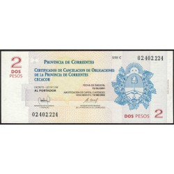 C312 Bono Provincia de Corrientes 2 Pesos UNC