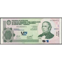 C342 Bono Provincia de Entre Rios 1 Peso UNC