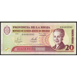 C365 Bono Provincia de La Rioja 20 Pesos Eva Peron MB+