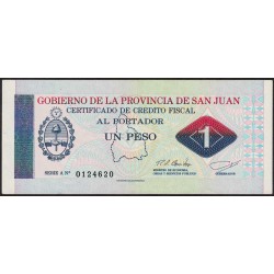 C424 Bono Provincia de San Juan 1 Peso EXC-