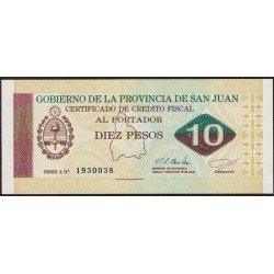 C427 Bono Provincia de San Juan 10 Pesos UNC