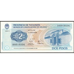 C441 Bono Provincia de Tucuman 2 Pesos UNC