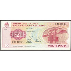 C445 Bono Provincia de Tucuman 20 Pesos UNC