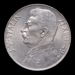 Checoslovaquia 100 Coronas 1949 Stalin KM26 Ag UNC