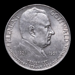 Checoslovaquia 100 Coronas 1951 Partido Comunista KM33 Ag UNC