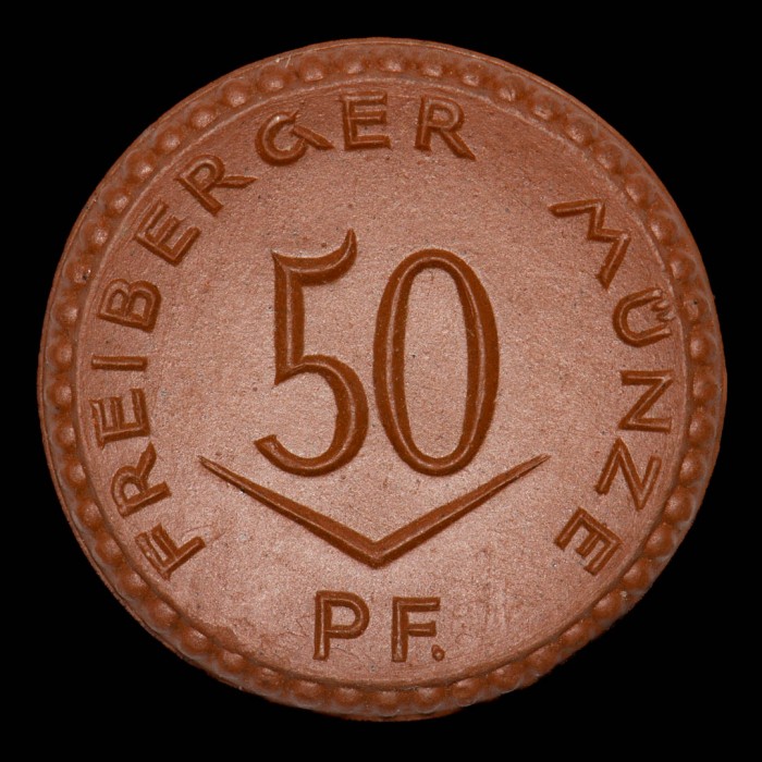 Alemania Sajonia Freiberg serie de 3 Monedas notgeld de porcelana 1+0,50+0.,25 UNC