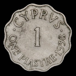 Chipre 1 Piastra 1938 KM23 Cuproniquel MB+