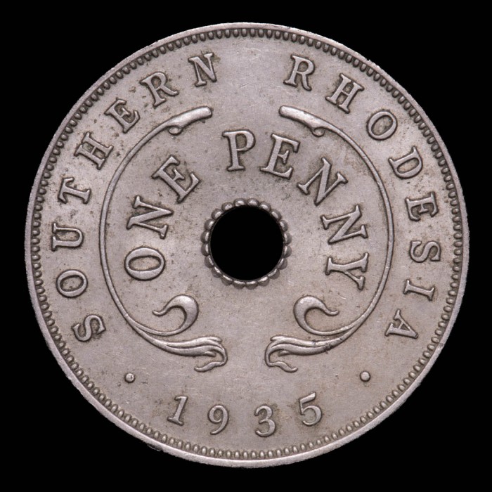 Rhodesia del Sur 1 penny 1935 KM7 Cuproniquel EXC