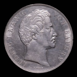 Alemania Bavaria 2 Gulden 1845 KM819 Ag UNC