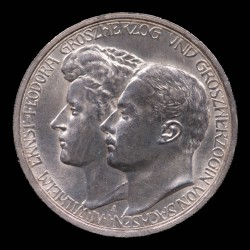 Alemania Saxe-Weimar-Eisenach 3 Marcos 1910A KM221 Ag UNC