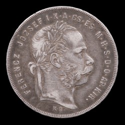 Hungria 1 Forint 1879 KB KM453.1 Ag MB+