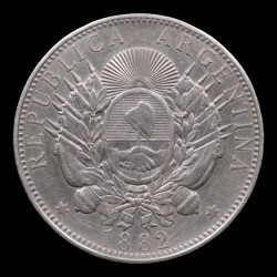 Argentina Patacon 1 Peso 1882 CJ13.1.1 Ag MB+