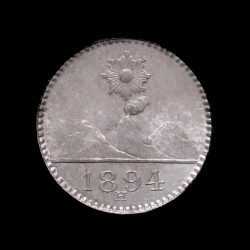 Guatemala 1/4 de Real 1894H KM162 Ag UNC