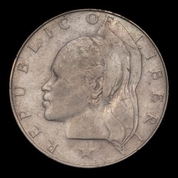 Liberia 1 Dolar 1975 KM18a.2 Cuproniquel EXC-