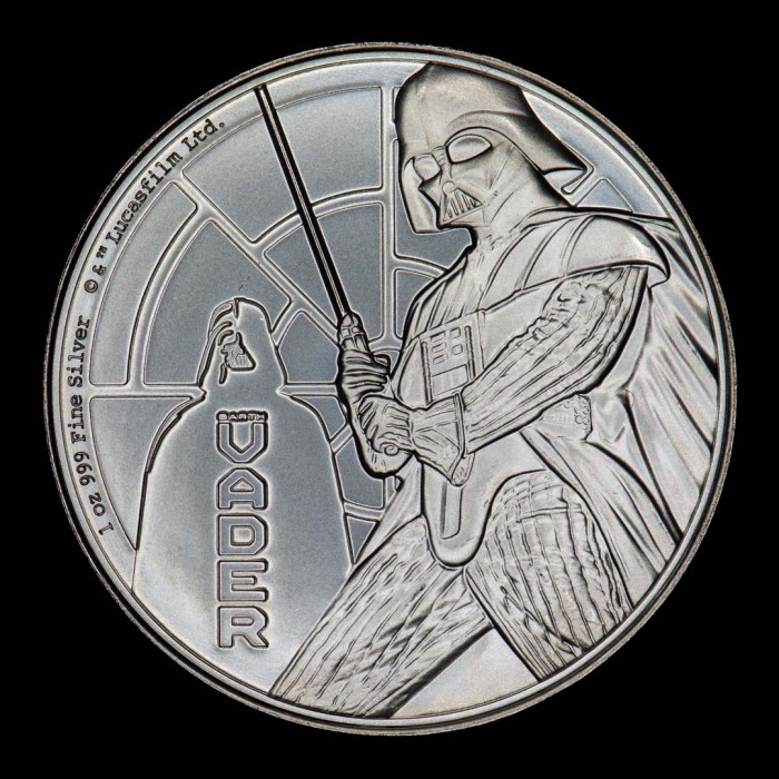 Niue 2 Dolares 2022 Star Wars Darth Vader Ag 1Oz UNC