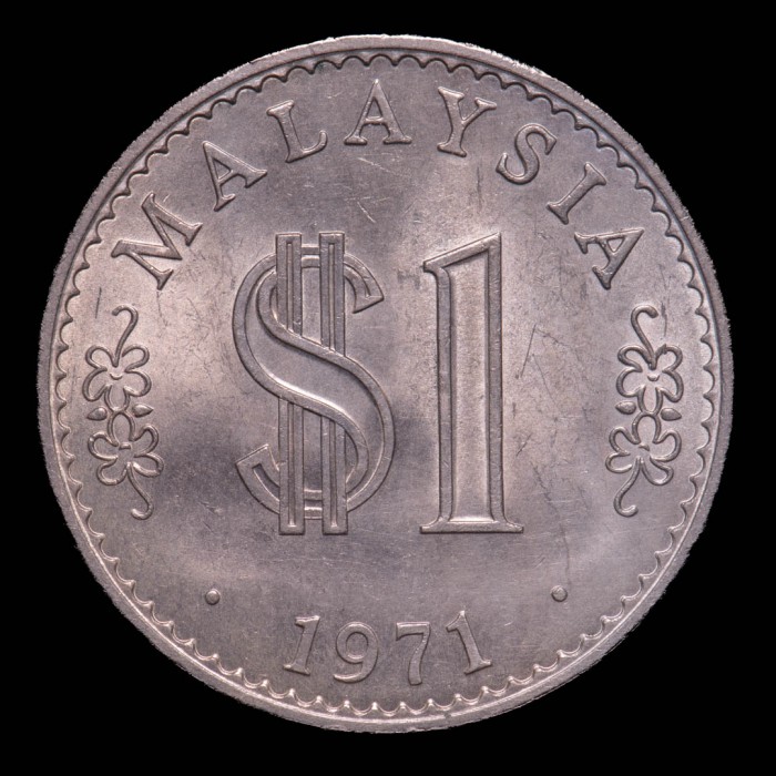 Malasia 1 Ringgit 1971 KM9.1 CuNi UNC