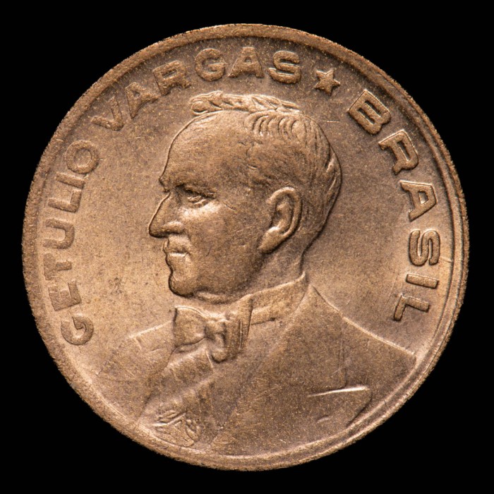 Brasil 20 Centavos 1947 KM556a Bronce UNC