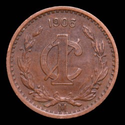 Mexico 1 Centavo 1906 KM415 Cobre MB