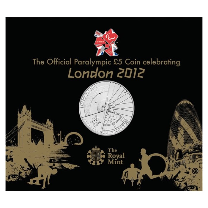 Gran Bretaña Moneda de 5 Libras Juegos Paralimpicos 2012 En Blister - UNC