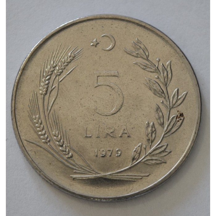 KM905 Turquía 5 Liras 1979 UNC
