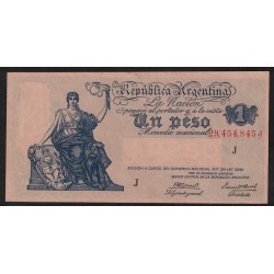 B1827 1 Peso Ley 12.155 1945 UNC