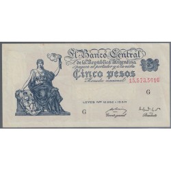 B1863 5 Pesos Leyes 12.962 y 13.571 1952