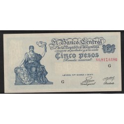 B1866 5 Pesos Leyes 12.962 y 13.571 1954