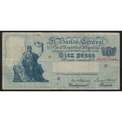 B1880 10 Pesos Ley 12.155 1938