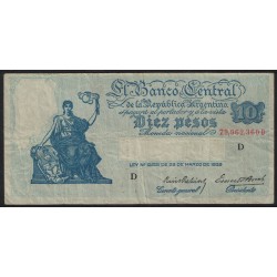 B1883 10 Pesos Ley 12.155 1941
