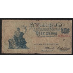 B1887 10 Pesos Ley 12.155 1946