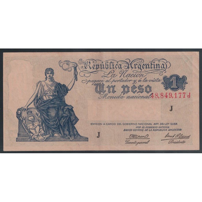 B1828 1 Peso Ley 12.155 1945