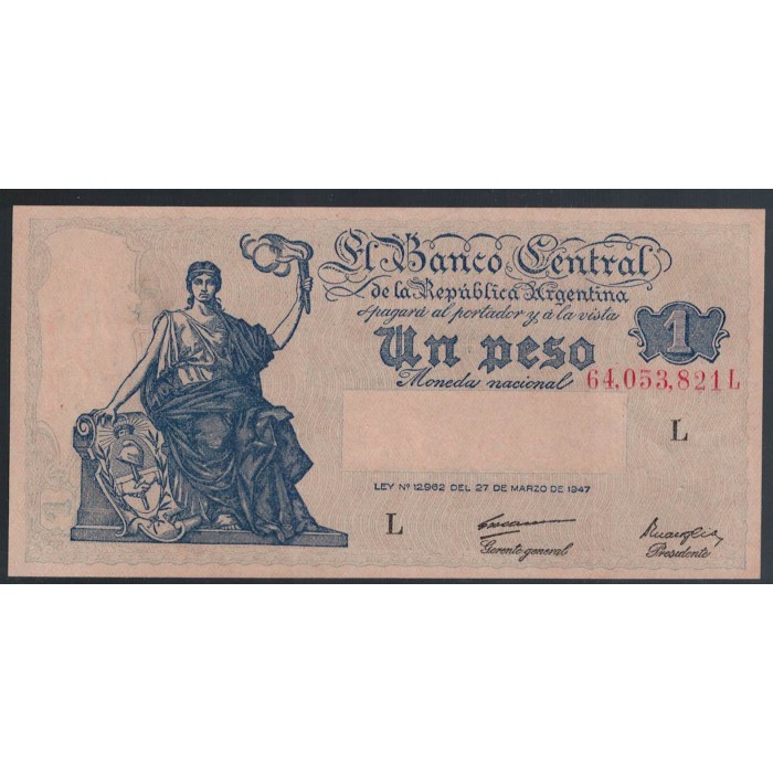 B1835 1 Peso Ley 12.962 1948