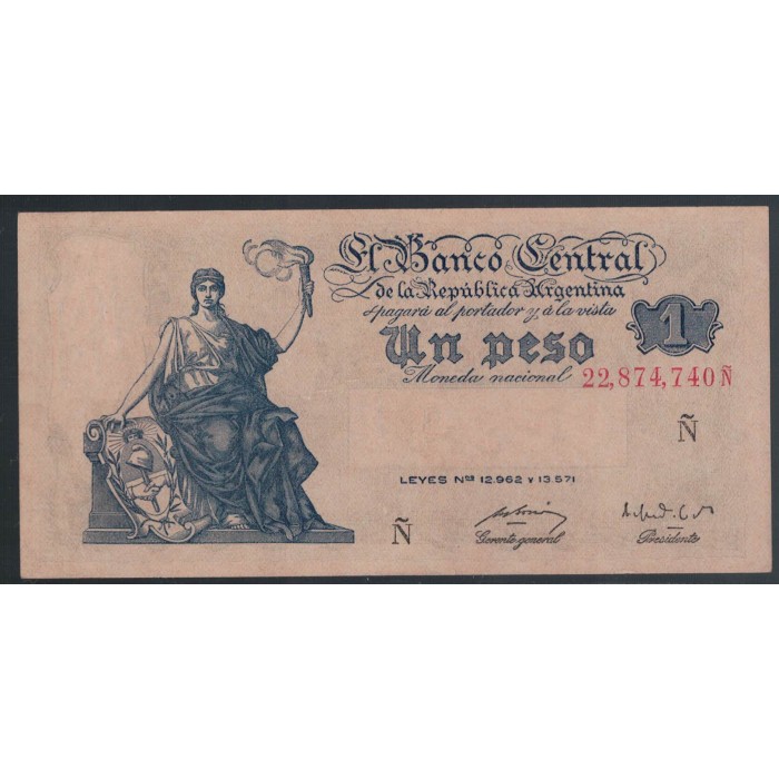 B1843 1 Peso Ley 12.962 1952