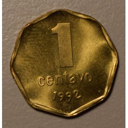 Argentina 1 Centavo 1992 CJ1.1.1 Reverso Medalla UNC