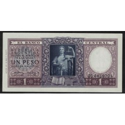 B1908 1 Peso Leyes 12.962 y 13.571 1952 UNC