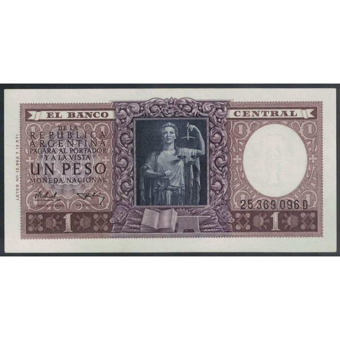 B1916 1 Peso Leyes 12.962 y 13.571 1956 UNC