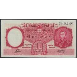 B1945 10 Pesos Ley 12155 1953 UNC