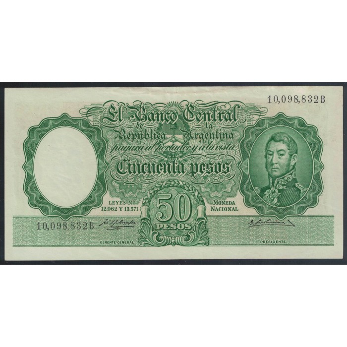 B1993 50 Pesos Leyes 12.962 y 13.571 1957