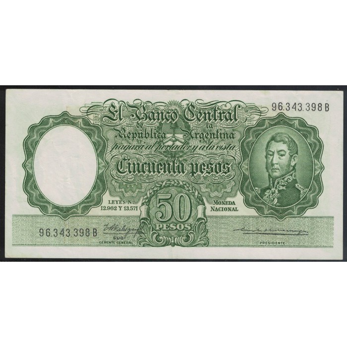 B2010 50 Pesos Leyes 12.962 y 13.571 1963