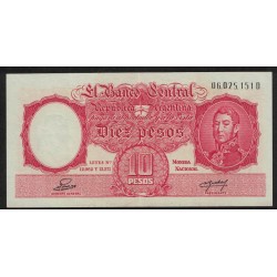 B1948 10 Pesos Leyes 12.962 y 13.571 1955