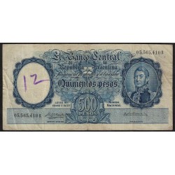 B2101 500 Pesos Leyes 12.962 y 13.571 1956