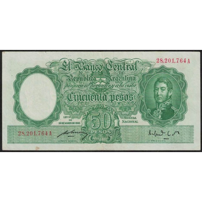 B1984 50 Pesos Ley 12155 1949