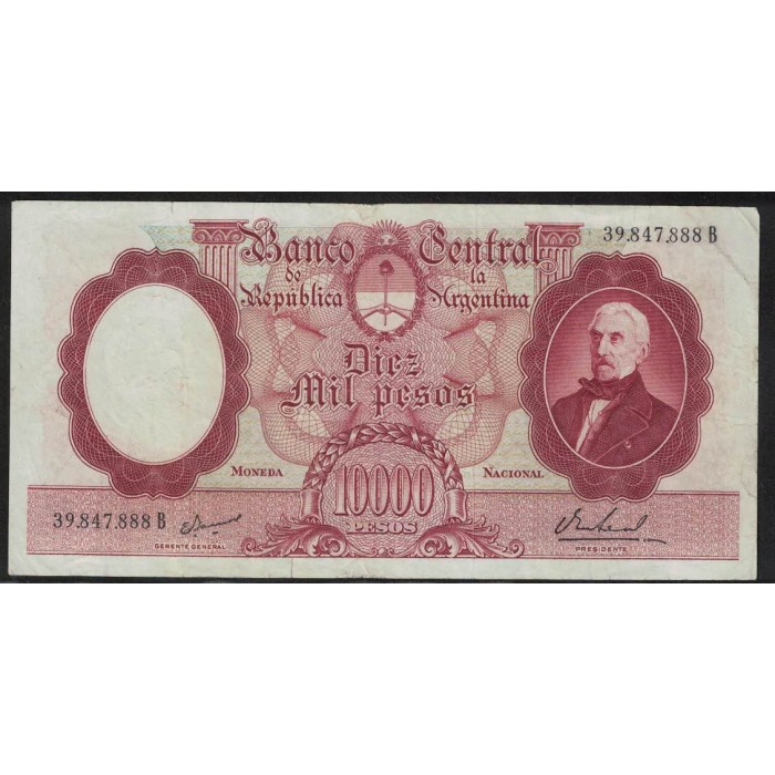 B2196 10000 Pesos 1968