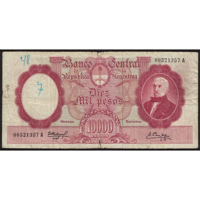 B2186 10000 Pesos 1962