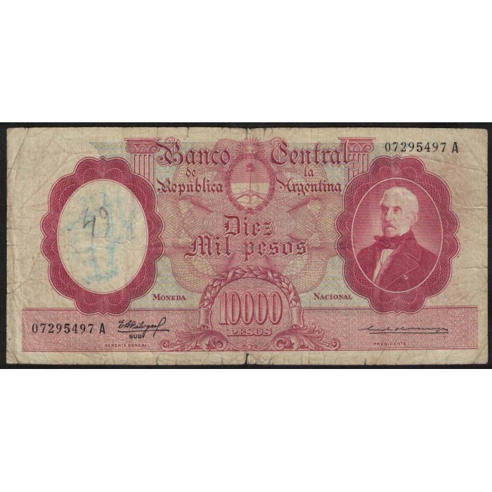 B2187 10000 Pesos 1962