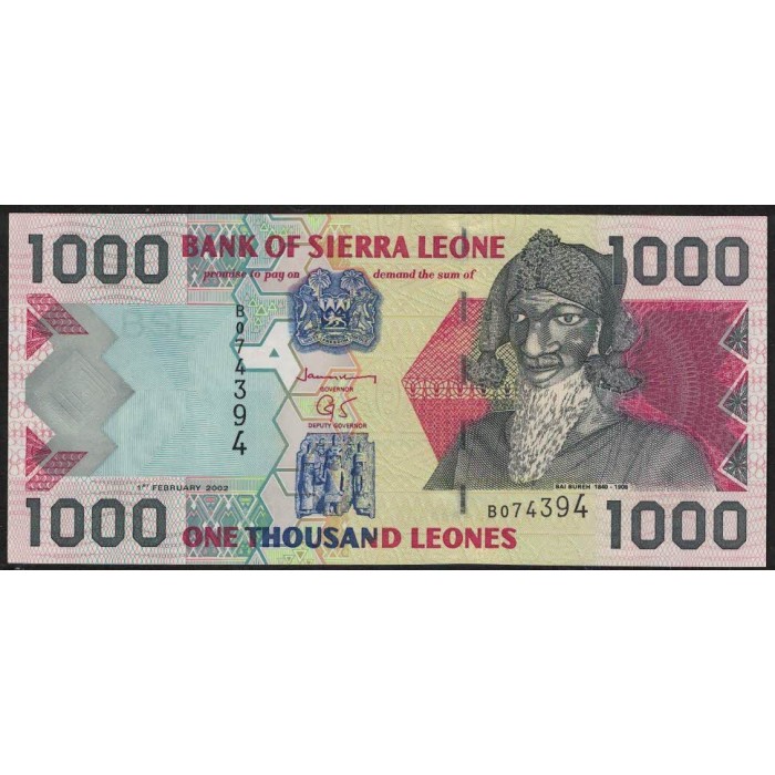 Sierra Leone P24a 1000 Leones 2002 UNC