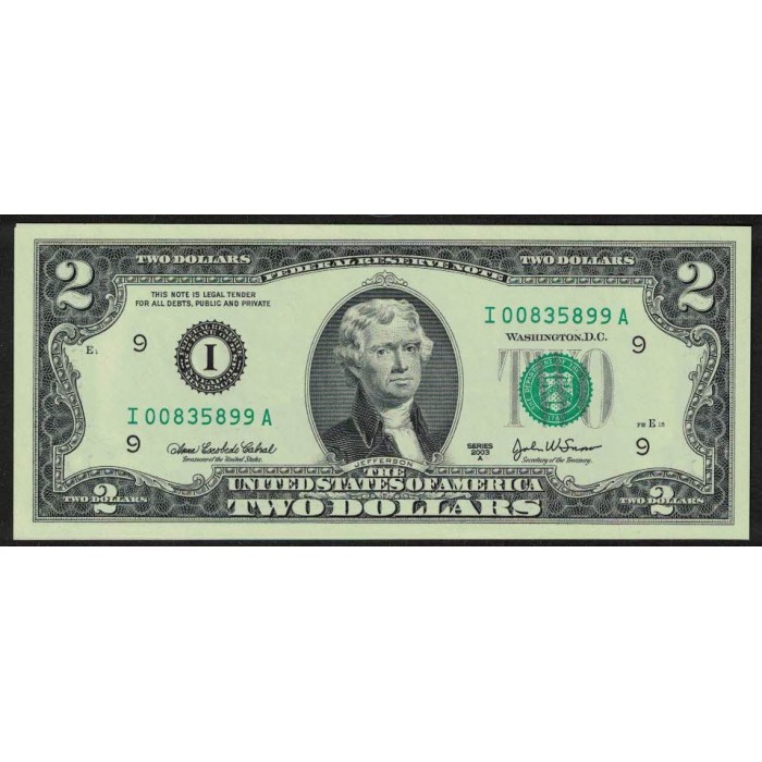 EEUU P516b 2 Dolares 2003 A UNC