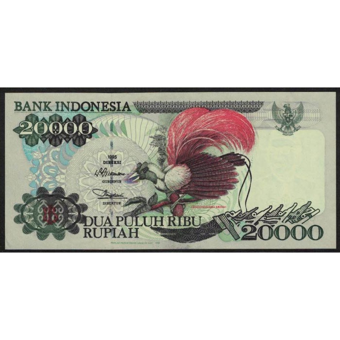 Indonesia P132d 20000 Rupias 1995 UNC