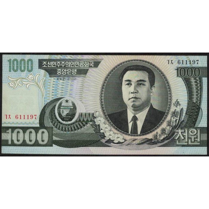 Corea del Norte P45a 1000 Won 2002 UNC