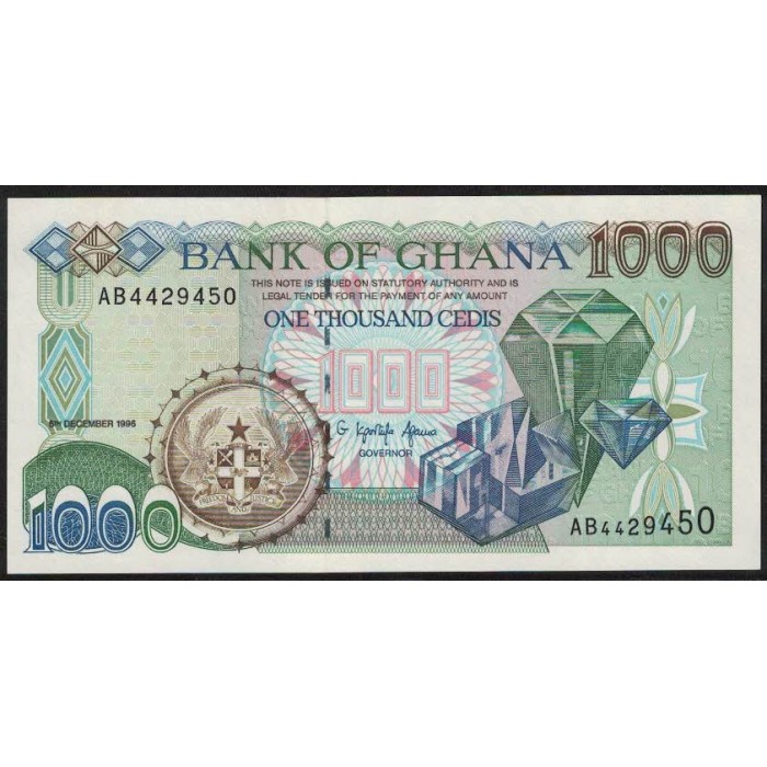 Ghana P32a 1000 Cedis 1996 UNC